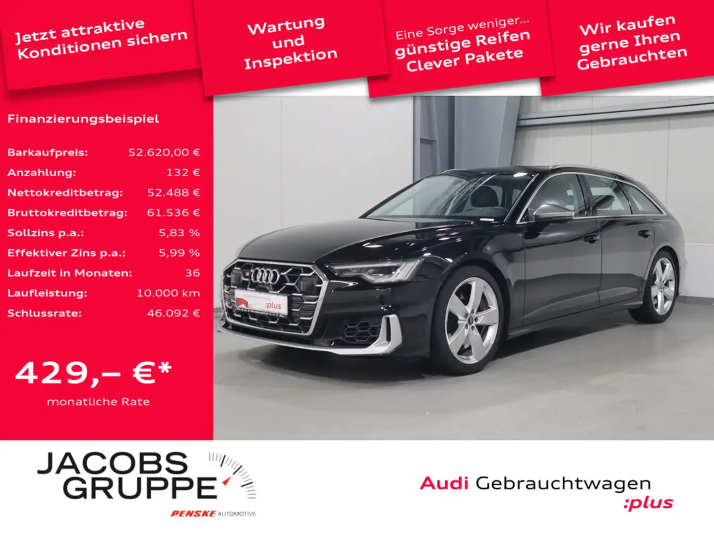 Audi S6 Avant 3.0 TDI quattro VC*LED*PDC * Schwarz - 1