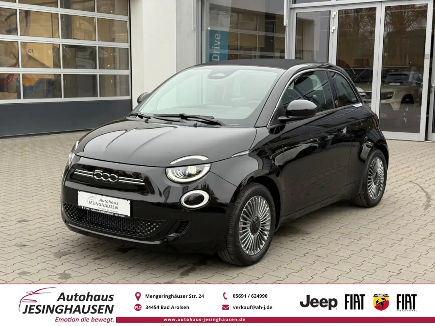 Fiat 500e RED+LED+PDC+Rückfahrkam.+Sitzheiz. Negro - 1