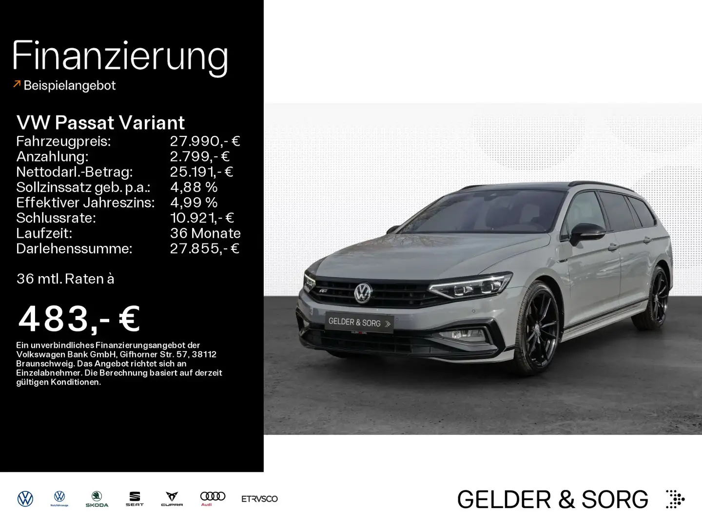 Volkswagen Passat Variant TDI 4x4 R-Line 19Z*Digitalco*AHK* Grigio - 1