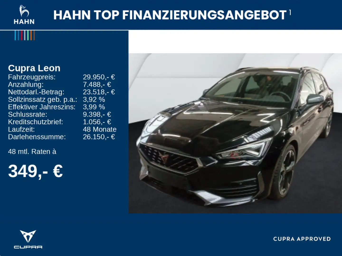 CUPRA Leon Sportstourer 2.0TSI DSG LED ACC Navi Kessy Schwarz - 2