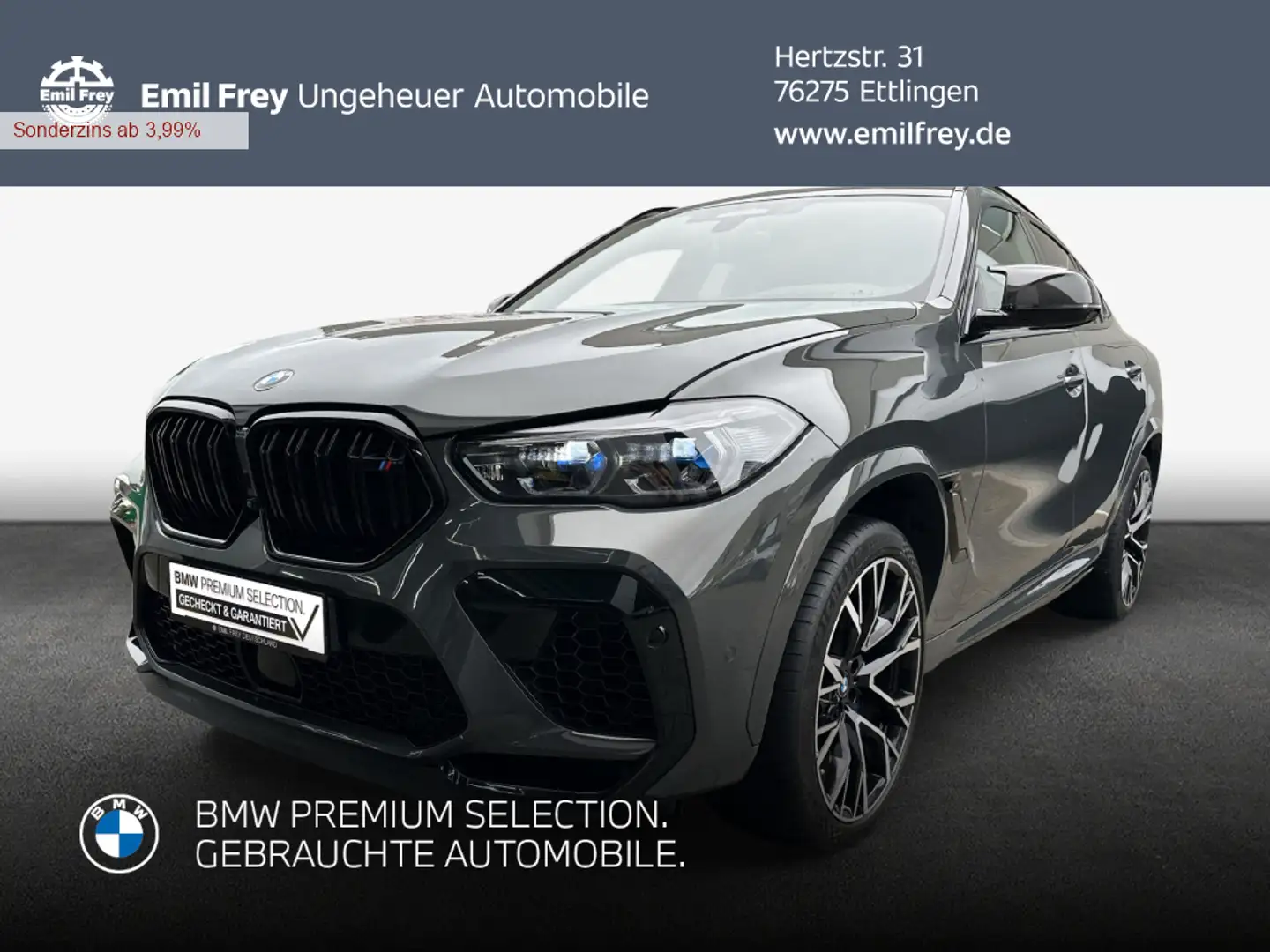 BMW X6 M Competition Bowers & Wilkins Laser Pano AHK Gris - 1