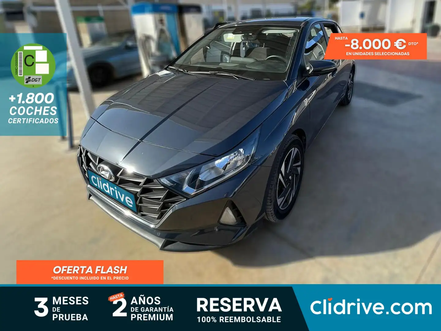 Hyundai i20 1.2 MPI Klass Gris - 1
