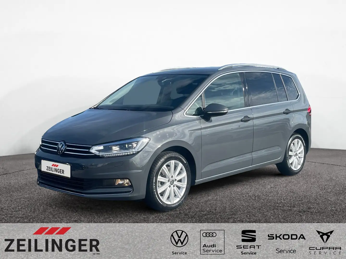 Volkswagen Touran Highline TDI DSG|7-S|AHK|eHECK|NAVI|ACC Grau - 1