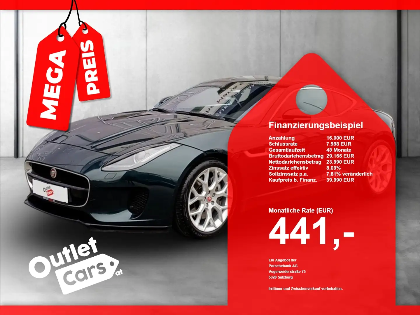 Jaguar F-Type P300 Coupe Aut. LENKRADHZG+CARPLAY+LED Grün - 1