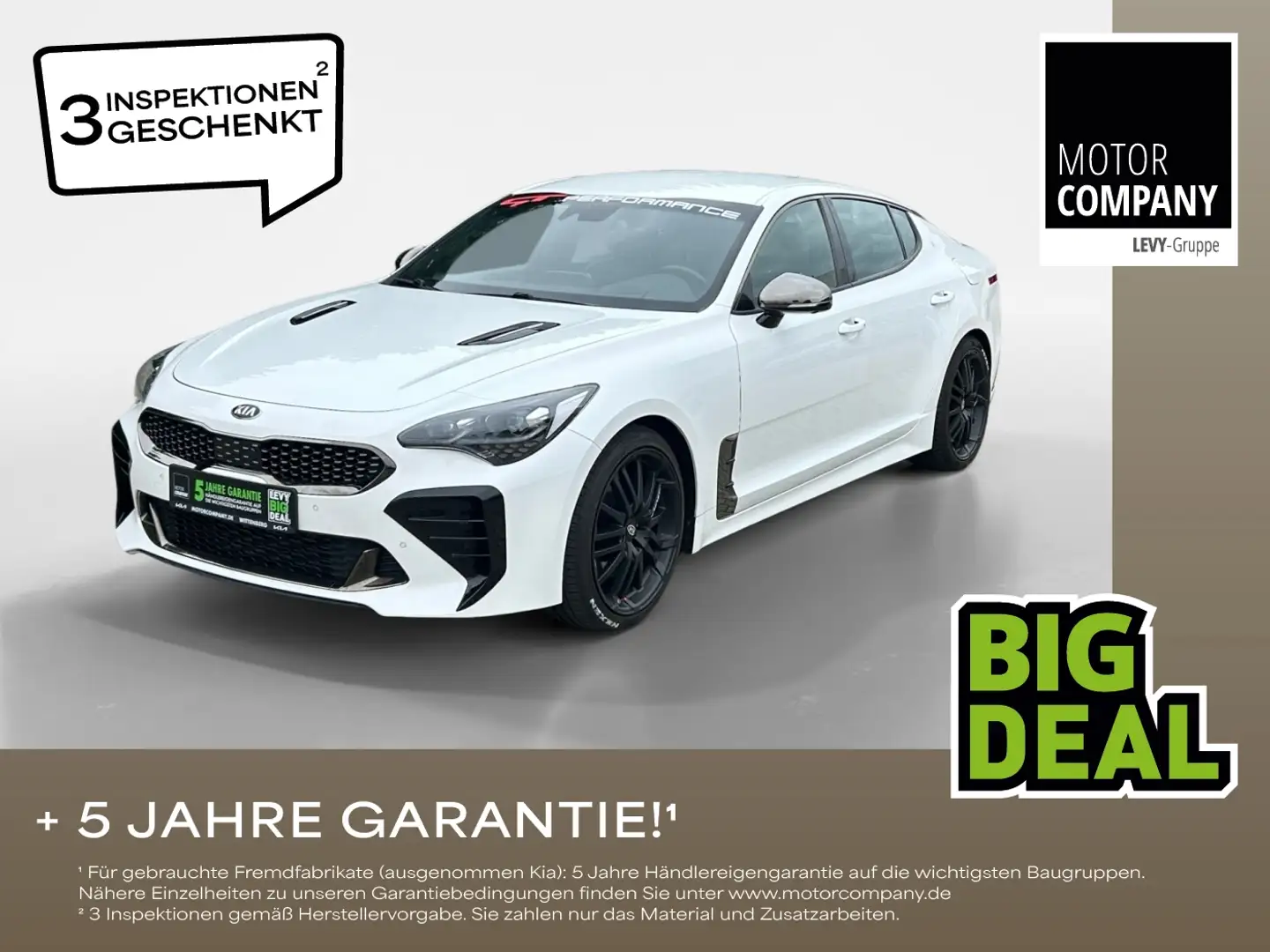 Kia Stinger 2.0 T-GDI GT-Line ACC FLA 360 Bel.Sitz Weiß - 1