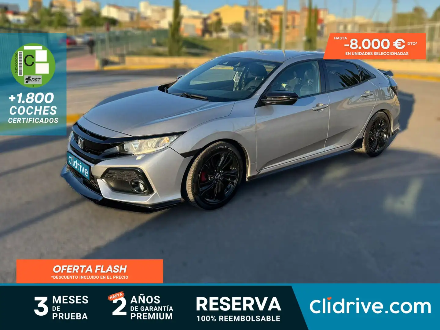 Honda Civic 1.0 VTEC Turbo Elegance Navi Gris - 1