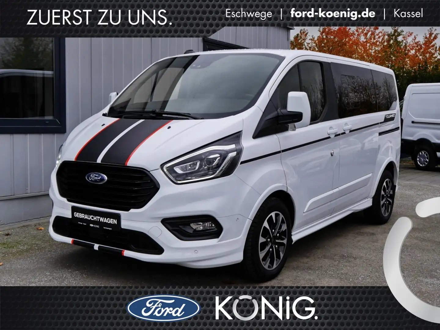 Ford Tourneo Custom Sport 185PS+AHK+Xenon+NAV Klima Xenon Navi Fehér - 1