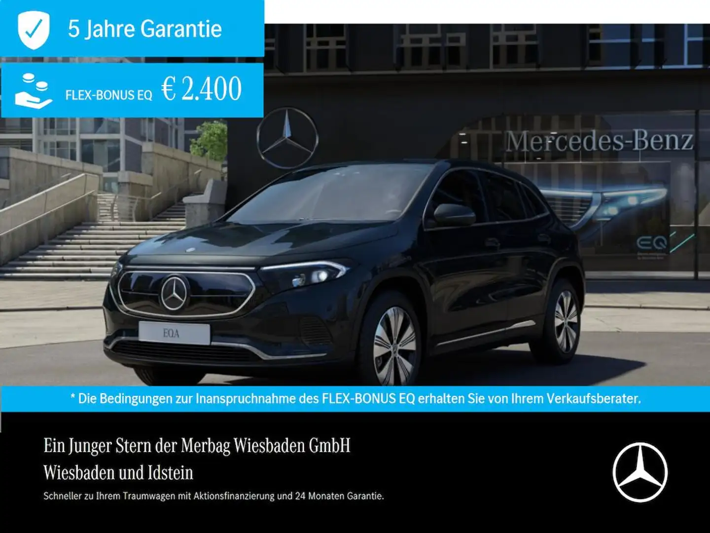 Mercedes-Benz EQA 250 + PROGRESSIVE-DISTRONIC-LED-MBUX-KAMERA Schwarz - 1