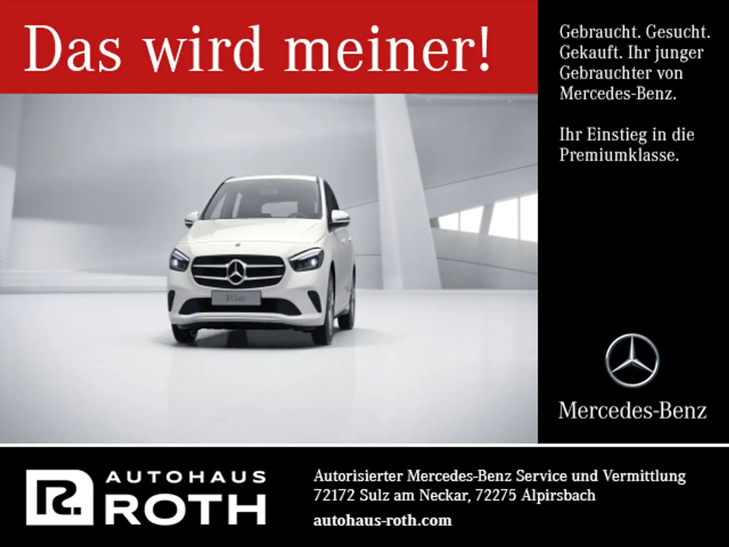Mercedes-Benz B 220 B 220 4M Progressive AHK MBeam Memory RFK Ambi-L Blanco - 1