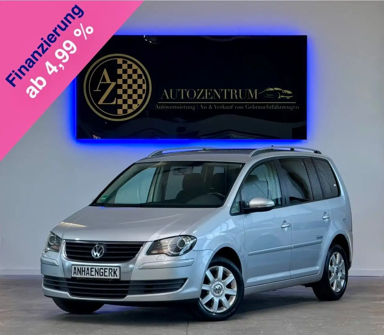 Volkswagen Touran 1.9 TDI Freestyle *7-SITZER*NAVI*AHK* Zilver - 1