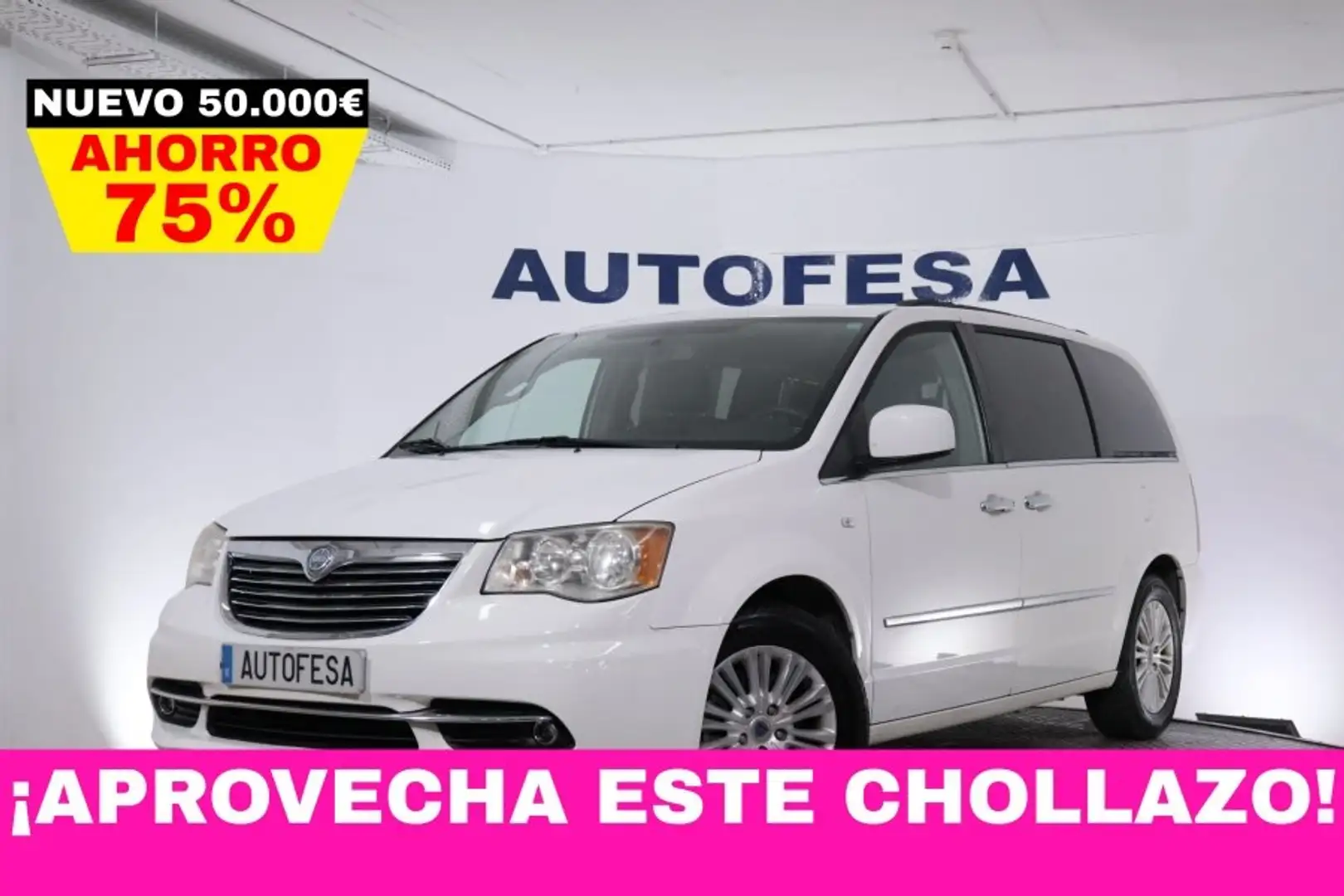 Lancia Voyager 2.8 CRD GOLD AUTO 163CV 7 PLAZAS 5P # CUERO,PARTKT White - 1