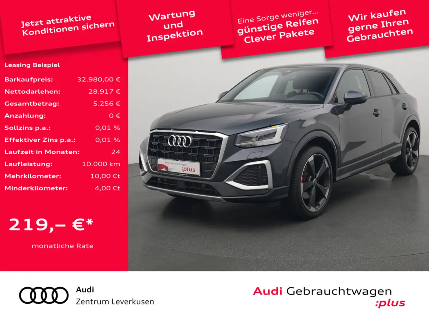 Audi Q2 35 TFSI advanced LED AHK PDC SHZ VIRT ACC Grau - 1