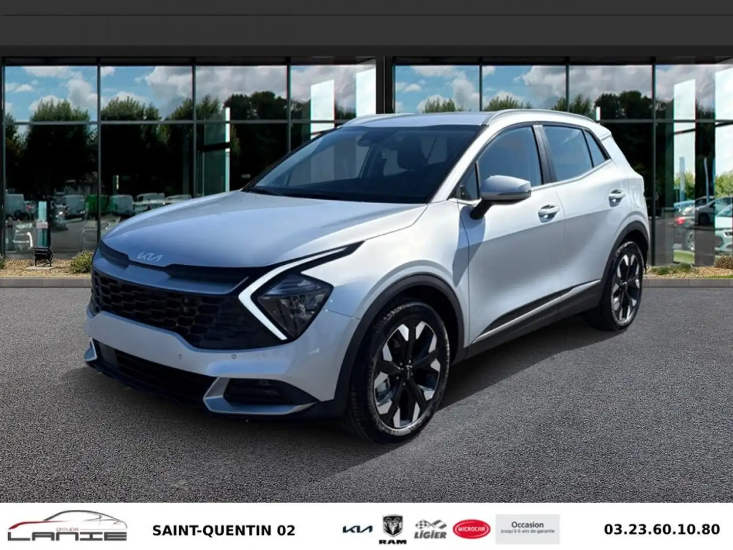 Kia Sportage 1.6 T-GDi 265ch ISG Hybride Rechargeable BVA6 4x4  Gris - 1