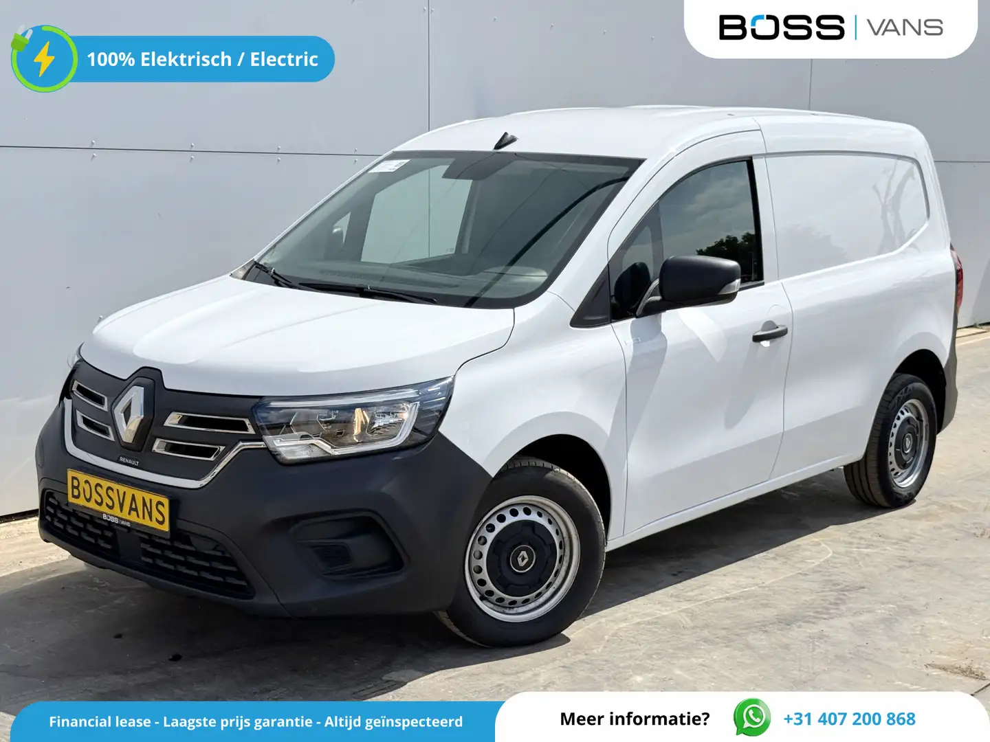 Renault Kangoo E-TECH 45kWh 122PK L1 300km WLTP Climate Control Carplay Weiß - 1