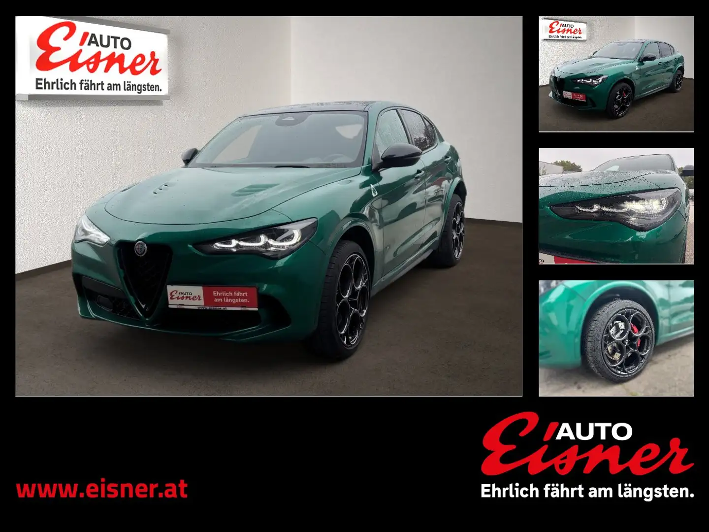 Alfa Romeo Stelvio 2.9 V6 Bi-Turbo Quadrifoglio Q4 2xKlima Grün - 1