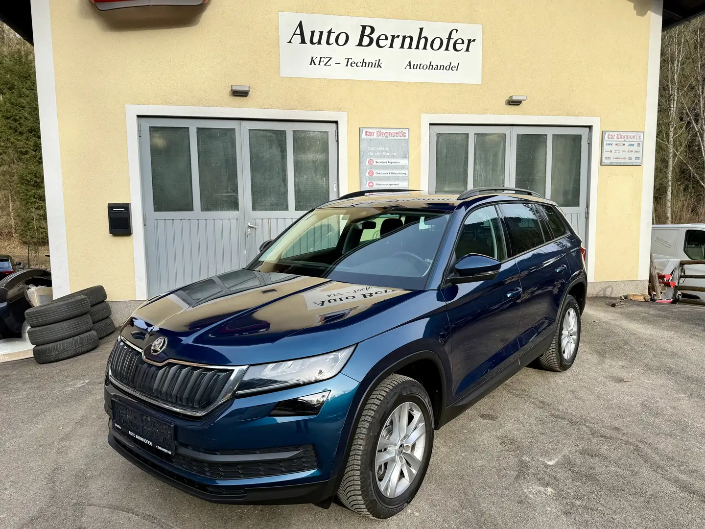 Skoda Kodiaq Ambition 7 Sitzer Navi PDC MFL Blau - 1