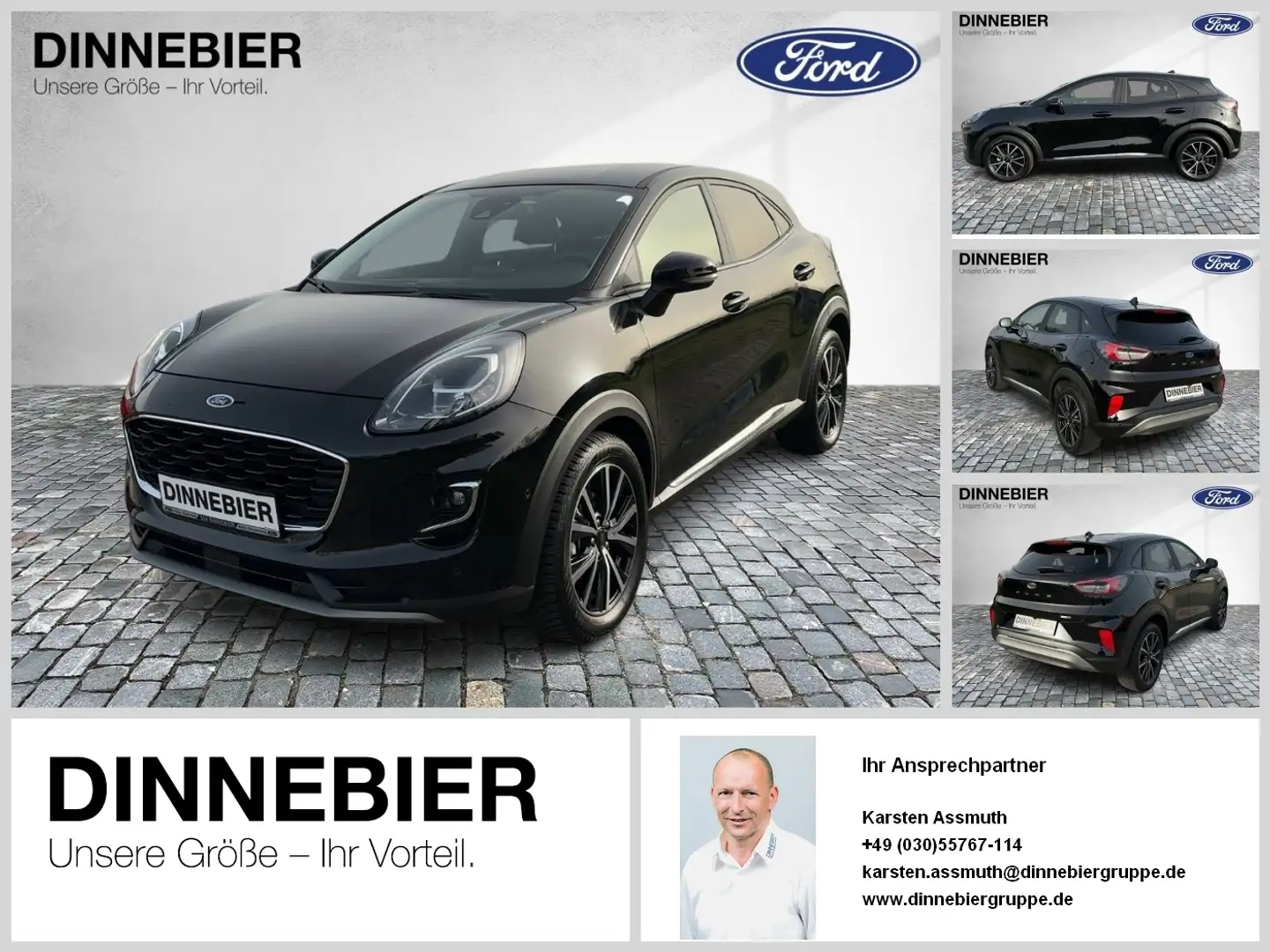Ford Puma Titanium X LED+Navi+Kamera+Winterpaket Noir - 1