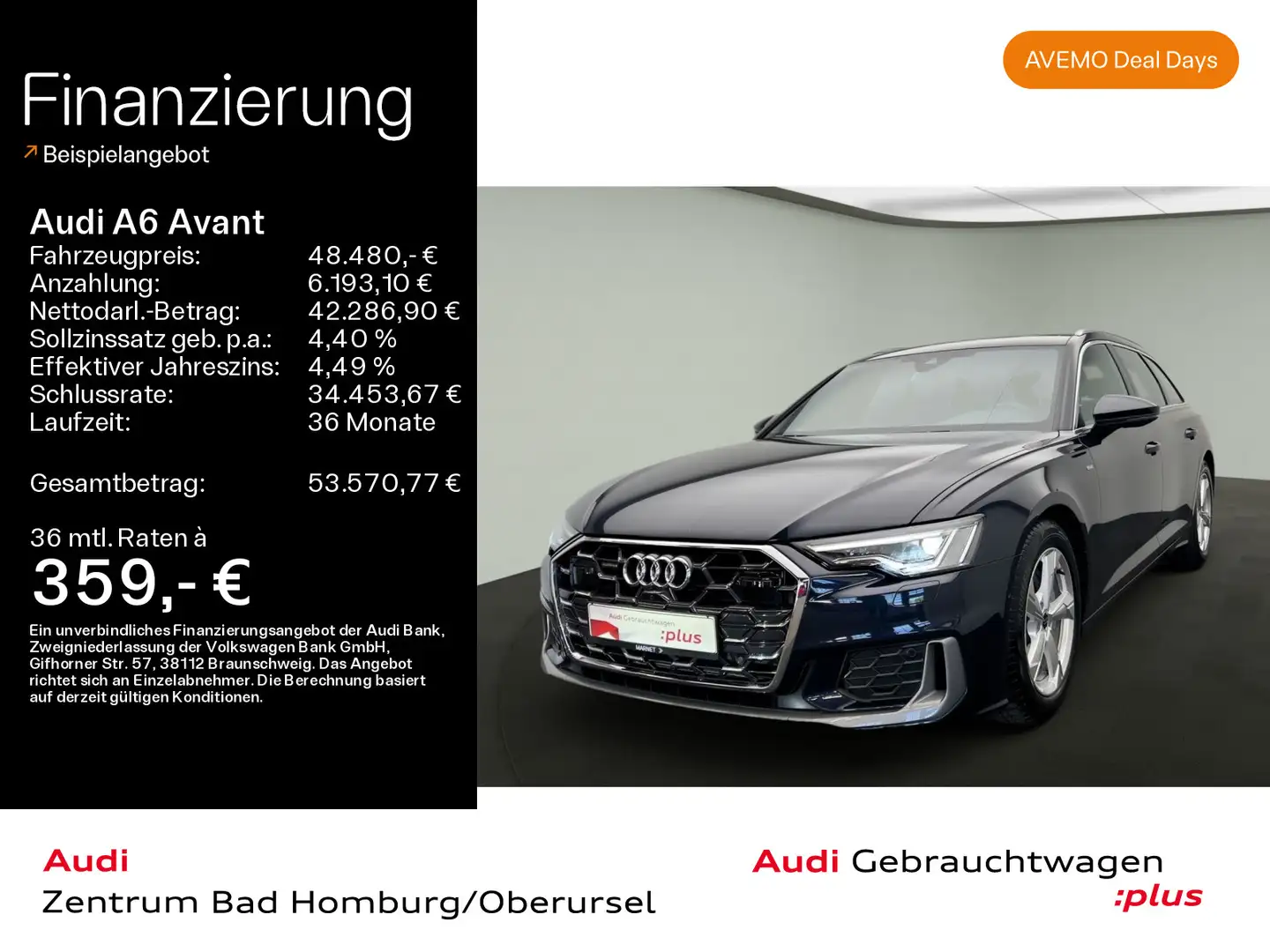 Audi A6 50 quattro S line*Navi*Matrix*Alu*PDC*P Blau - 1