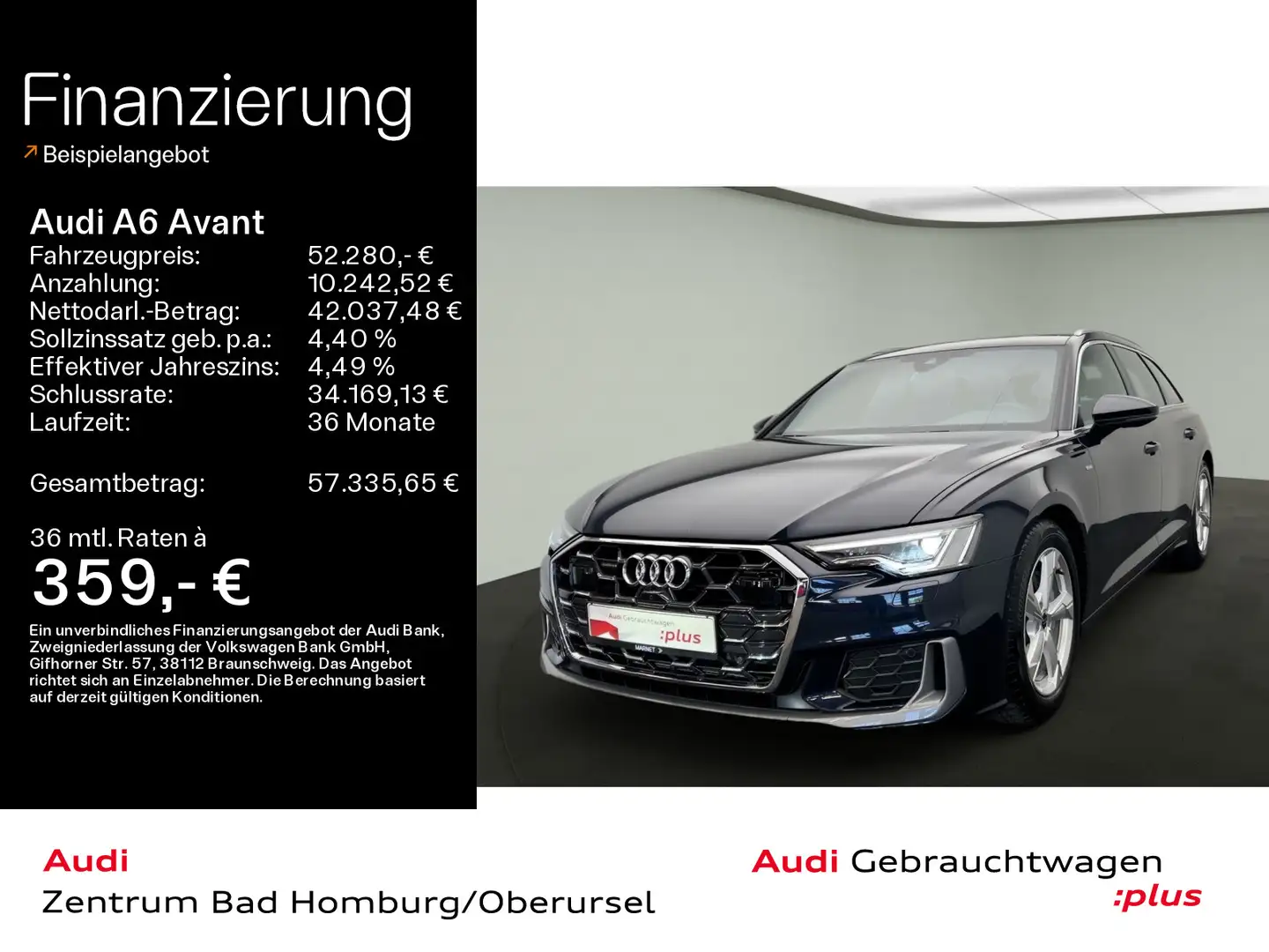 Audi A6 50 quattro S line*Navi*Matrix*Alu*PDC*P Blau - 1