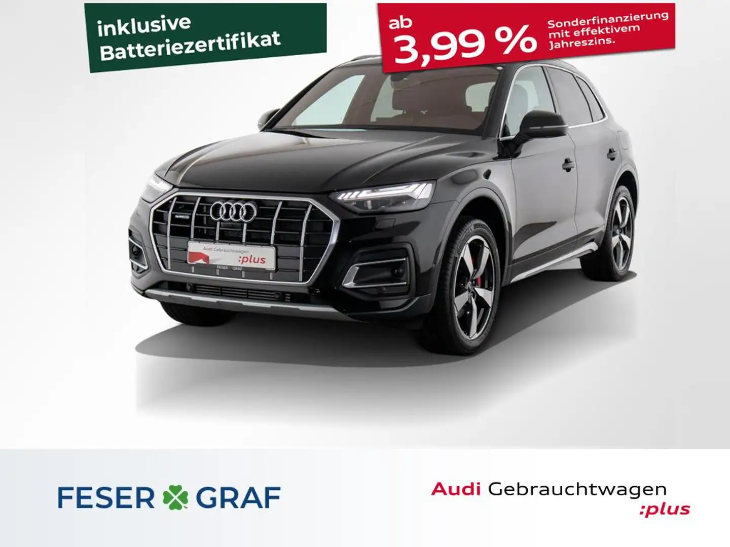 Audi Q5 TFSI e advanced Leder/AHK/Panorama/Matrix Schwarz - 1