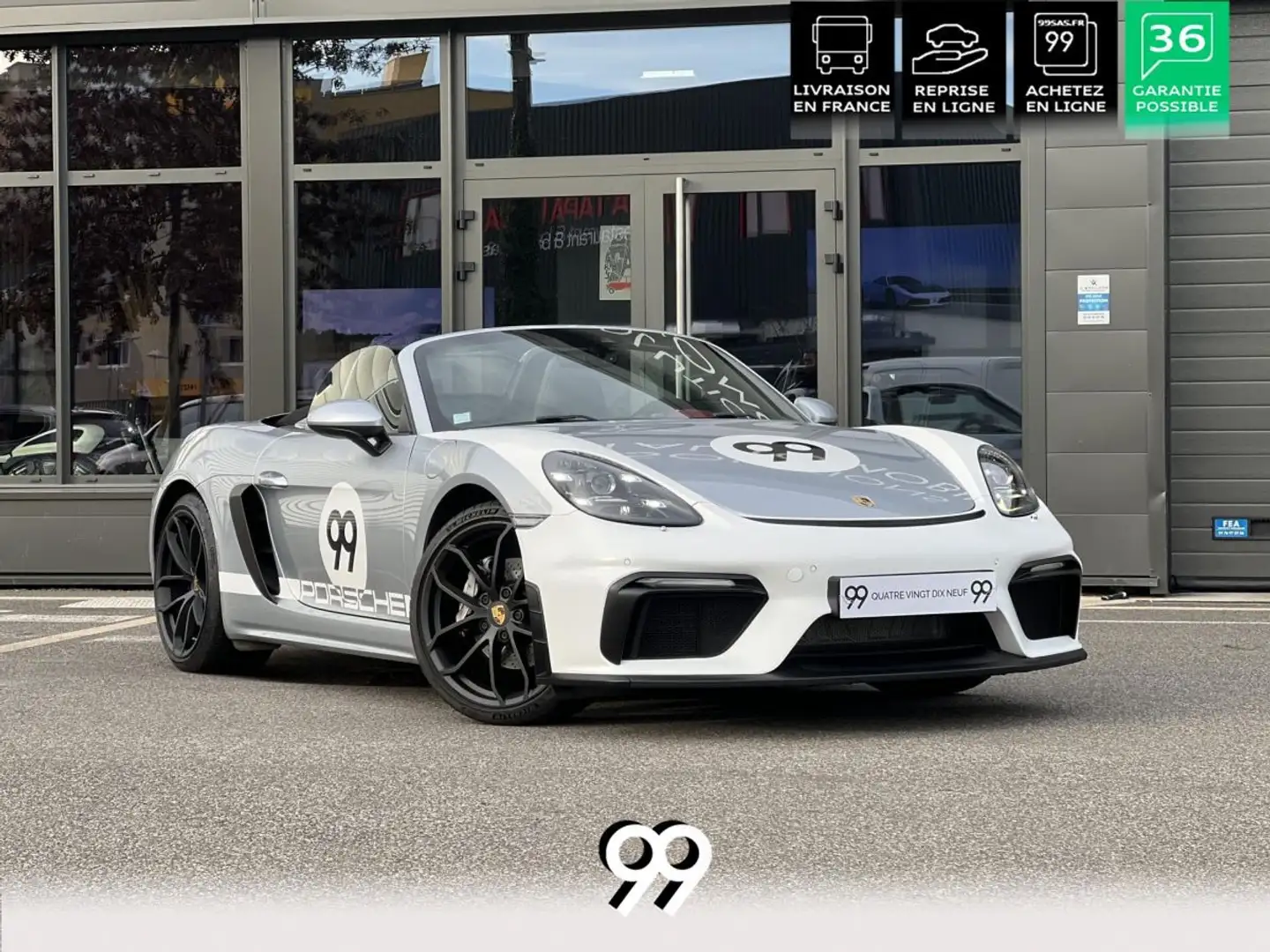 Porsche Boxster 2.0i - 300 - connect - apple carplay - pack sport chrono - pack intérieur cuir - liv Ezüst - 1
