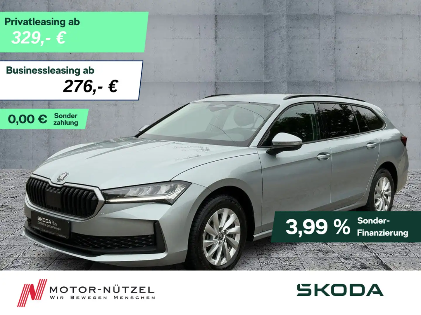 Skoda Superb Combi 2.0 TDI DSG ESSENCE MATRIX+NAVI+ACC Silber - 1