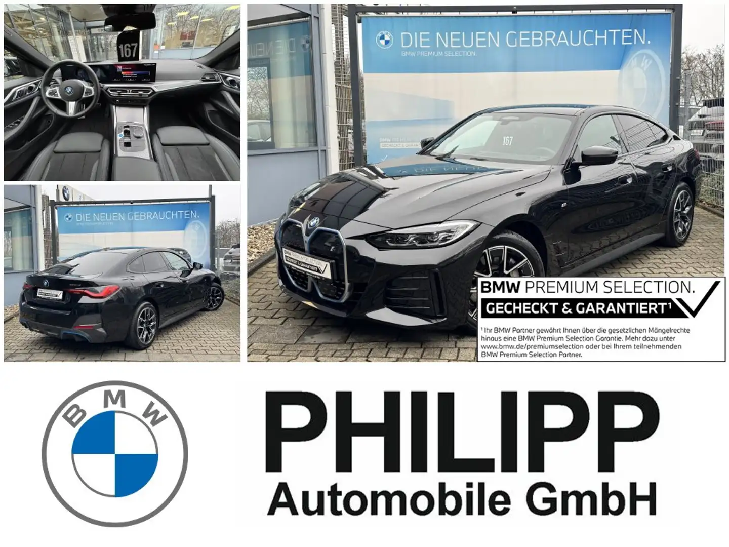 BMW i4 eDrive40 M Sport DA-Pro PA+ E-Sitze Keyless Black - 1