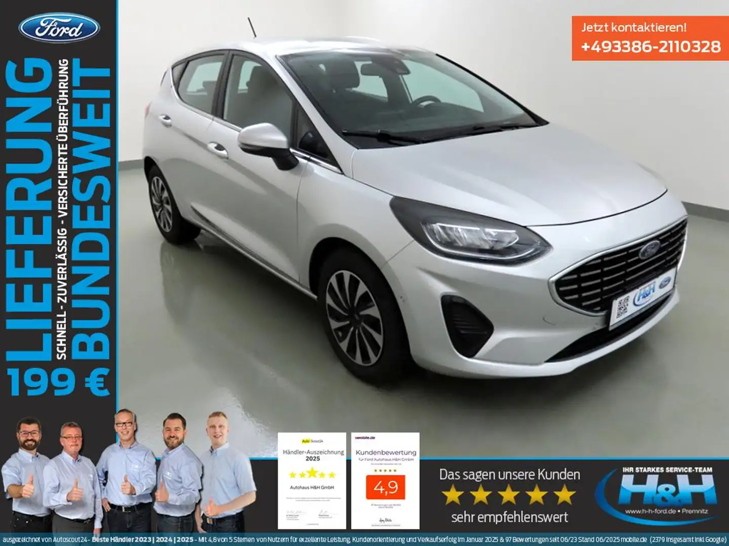 Ford Fiesta 1.0 M-Hybrid Titanium AHK+LED+WinterPak Silber - 1