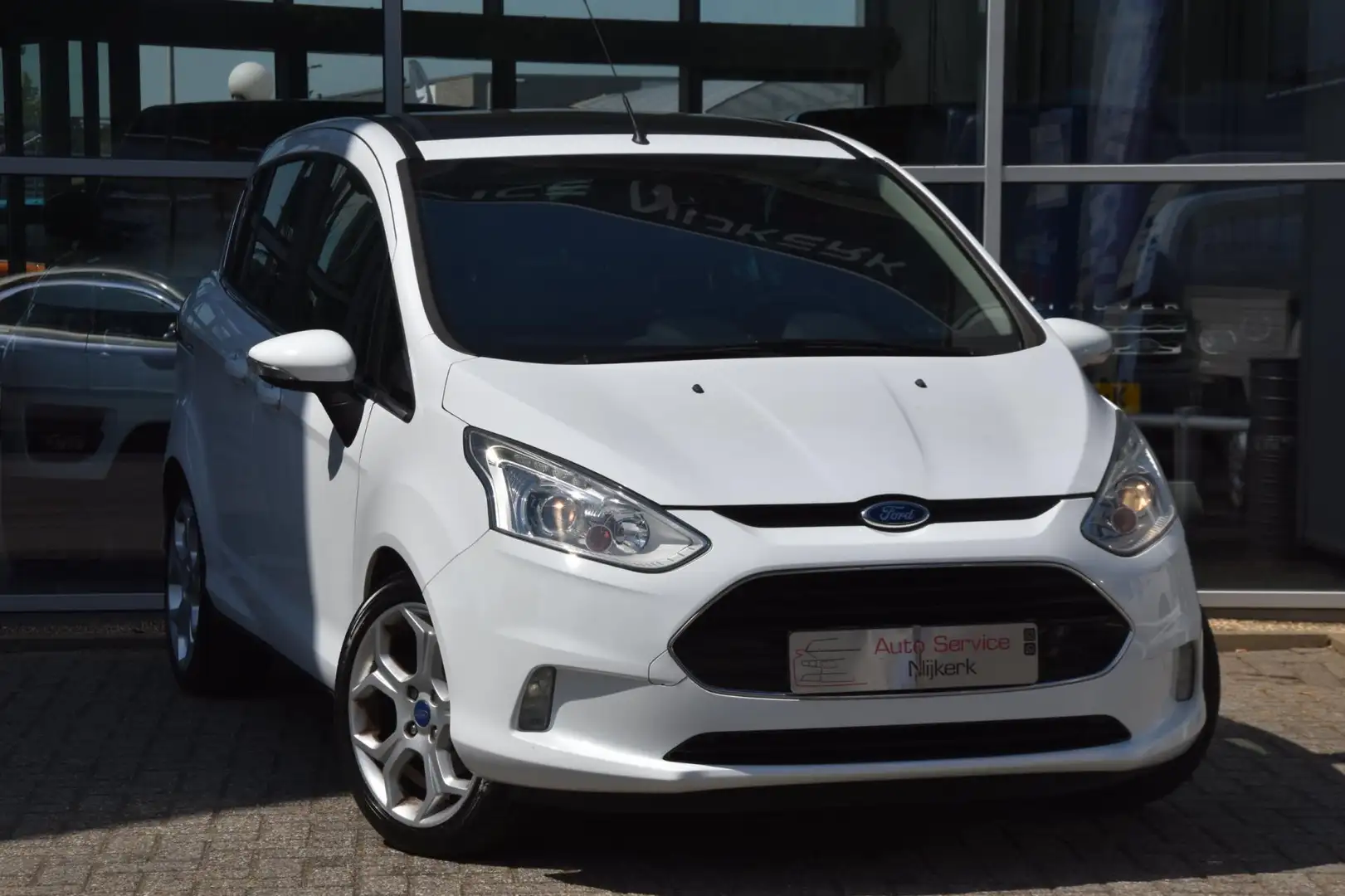 Ford B-Max 1.0 EcoBoost Titanium Airco Elek. Ramen Leder 1ste Wit - 1