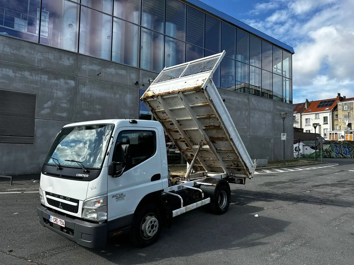 Mitsubishi Canter 3.0 3C15 Euro5 Airco Benne Basculante Blanc - 2