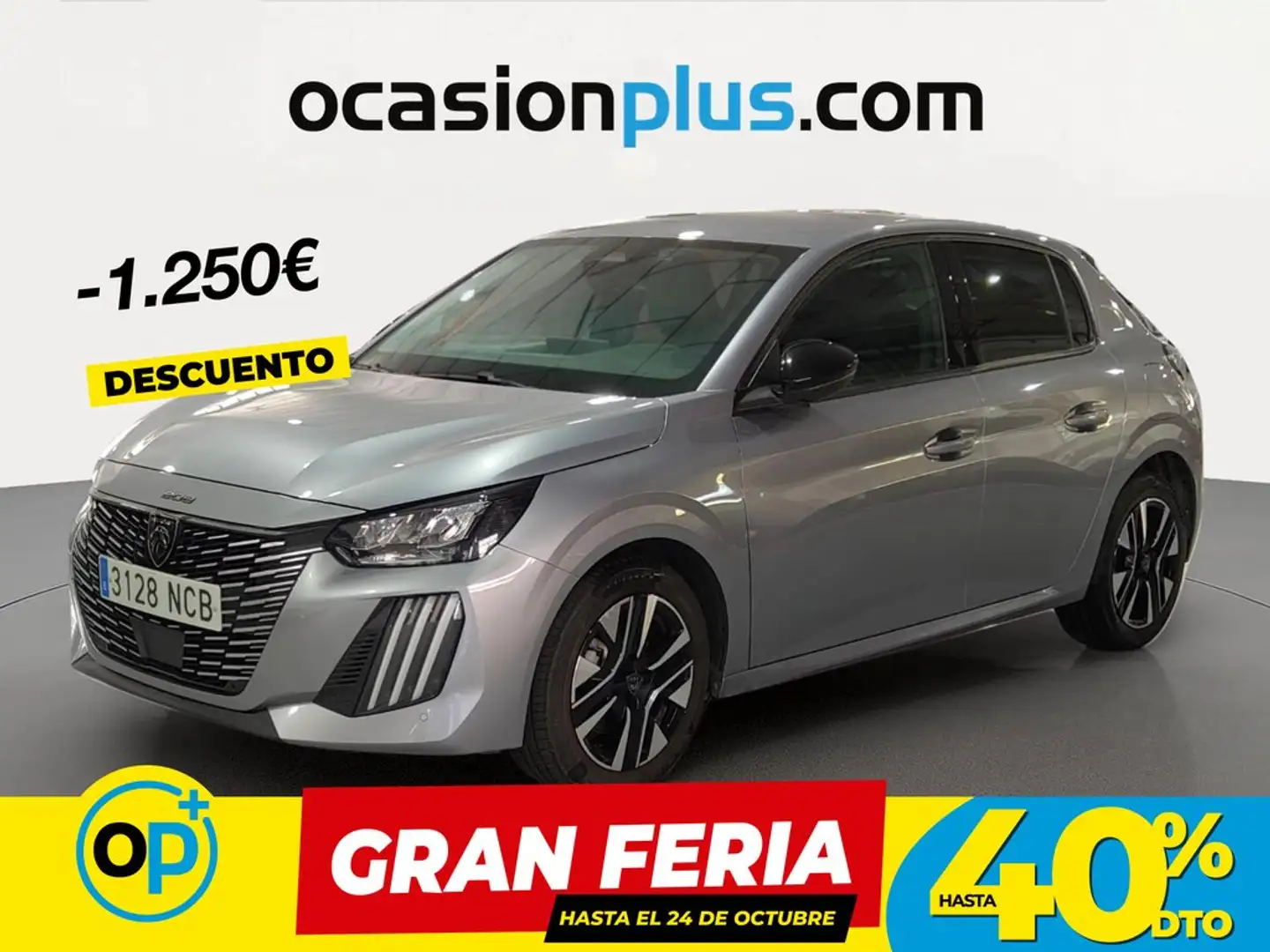 Peugeot 208 1.2 Puretech S&S Allure 100 Gris - 1