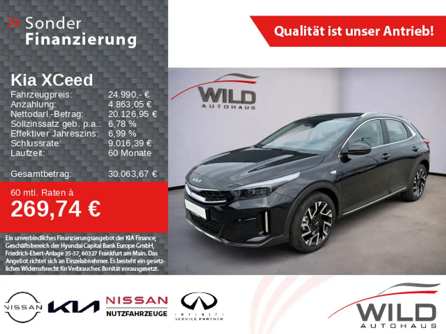 Kia XCeed Xceed 1.0T Vision LED LM-Felgen Rückf.-CAM Noir - 1