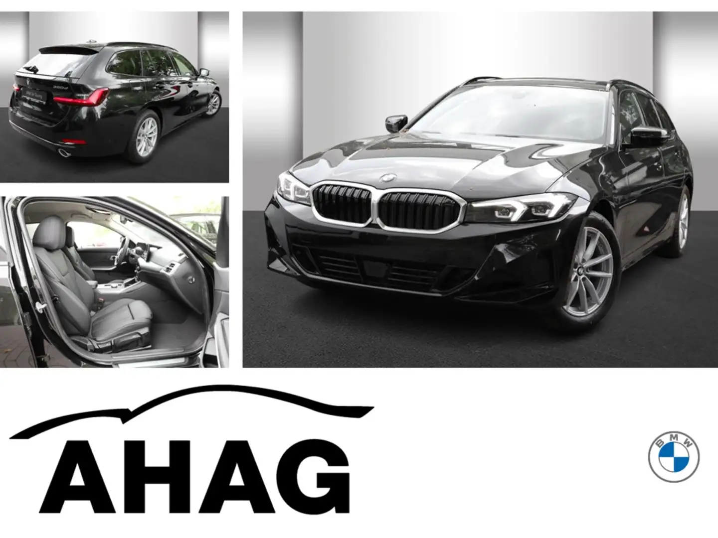 BMW 320 d Touring Automatik Sport Aut. Klimaaut. AHK Schwarz - 1