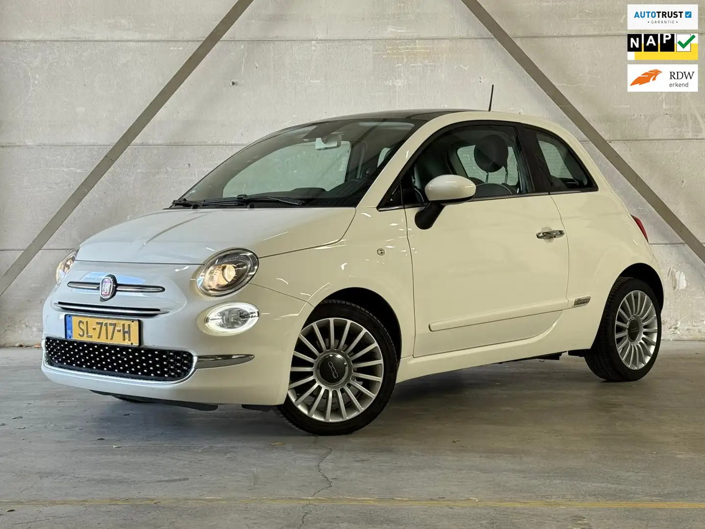 Fiat 500 0.9 TwinAir Turbo Lounge Automaat Pano Cruise White - 1