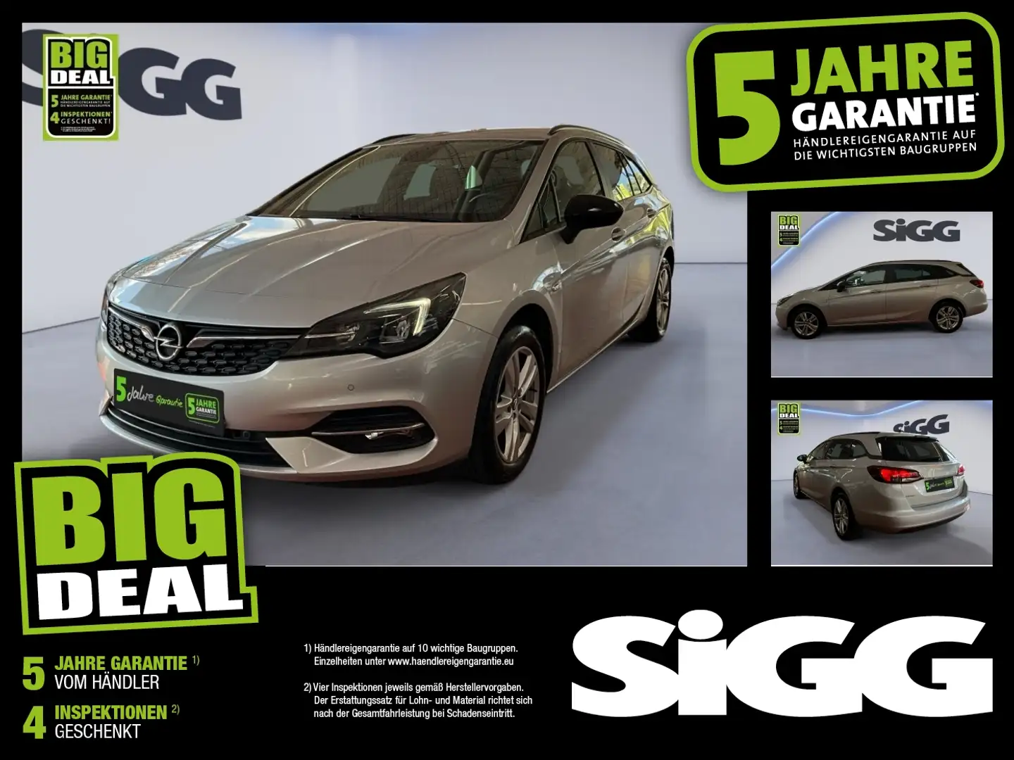Opel Astra K ST 1.2 Turbo  Edition Navi SHZ LHZ Silber - 1