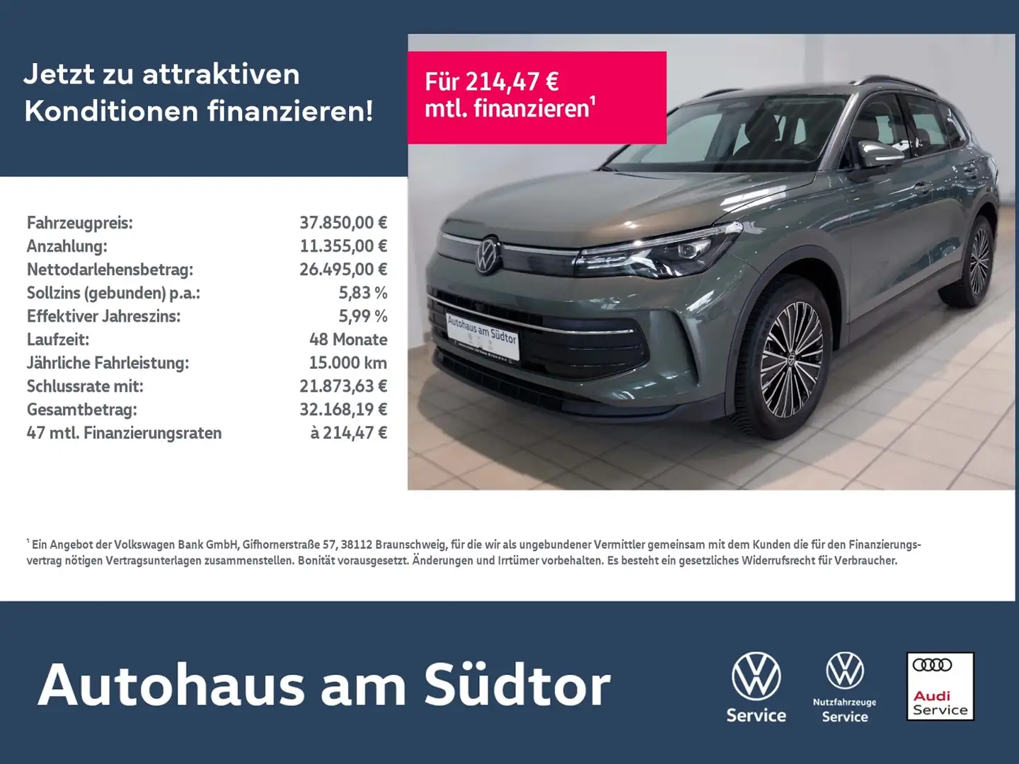 Volkswagen Tiguan Life 1.5 eTSI DSG | LED RFK AHK ACC Navi Vert - 1
