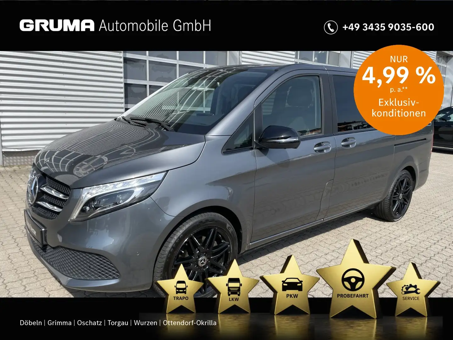 Mercedes-Benz V 250 V 250 d AVANTGARDE EDITION L NAVI+DISTRO+5 SITZE Grau - 1