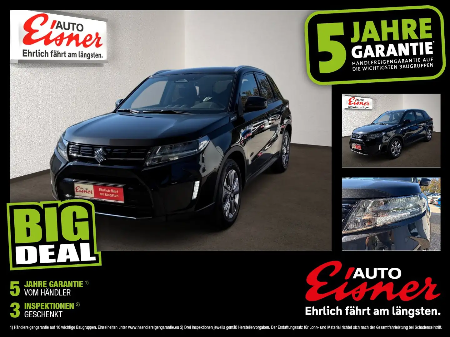 Suzuki Vitara 1.4 DITC Shine Allgrip Facelift Kam. LED Schwarz - 1