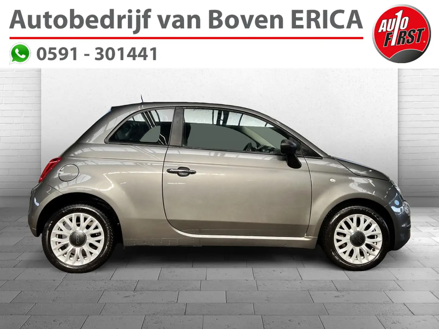 Fiat 500 0.9 TA T Popstar Cruise BTtelefoon Airco Scherm Gris - 1
