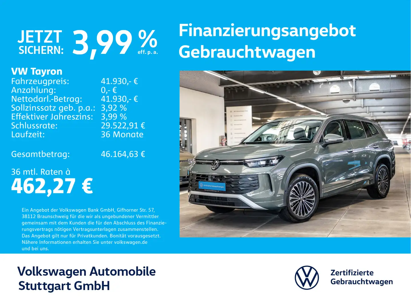 Volkswagen Tayron Life 2.0 TDI DSG 7 -Sitze Navi AHK Kamera Grün - 1