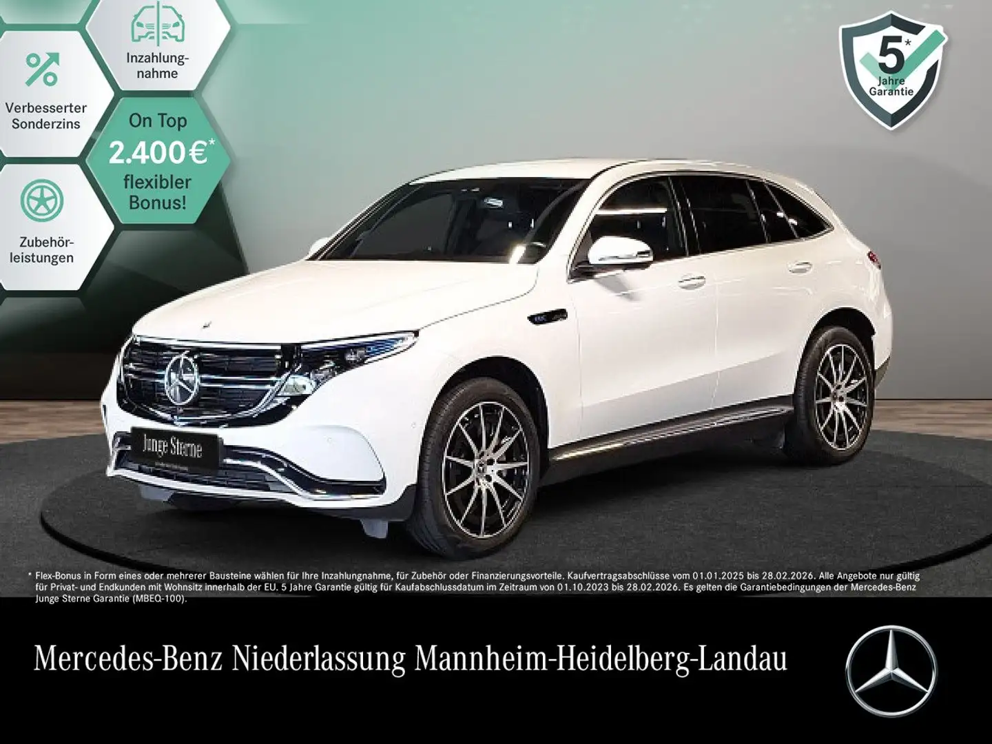 Mercedes-Benz EQC 400 4M AMG+360+MULTIBEAM+KEYLESS Weiß - 1