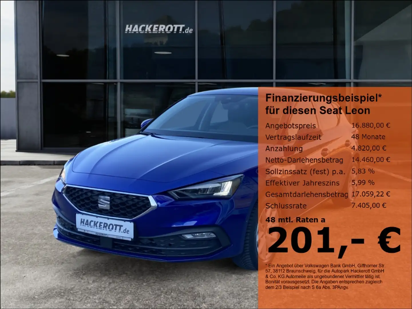 SEAT Leon STYLE 1.5 TSI ACT 96 KW (130 PS) 6-GANG LED Keyles Blauw - 1
