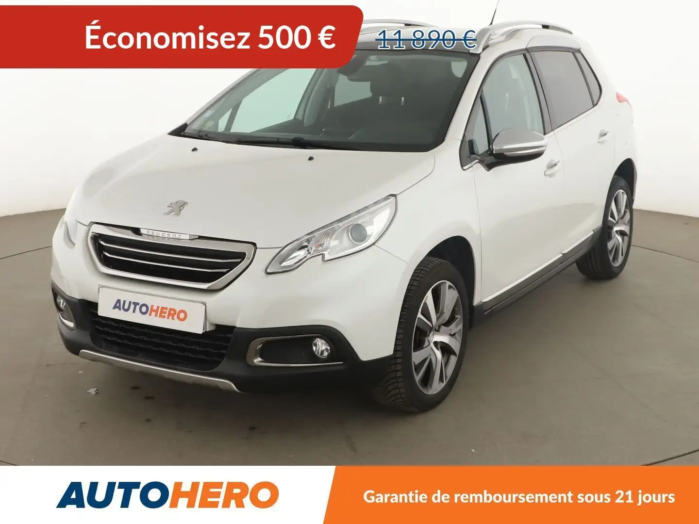 Peugeot 2008 1.6 Blue-HDi Feline Titane Blanc - 1