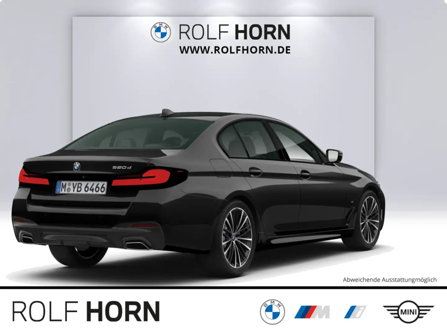 BMW 520 d M Sportpaket LED HUD ACC Glasdach HiFi RKam Schwarz - 2