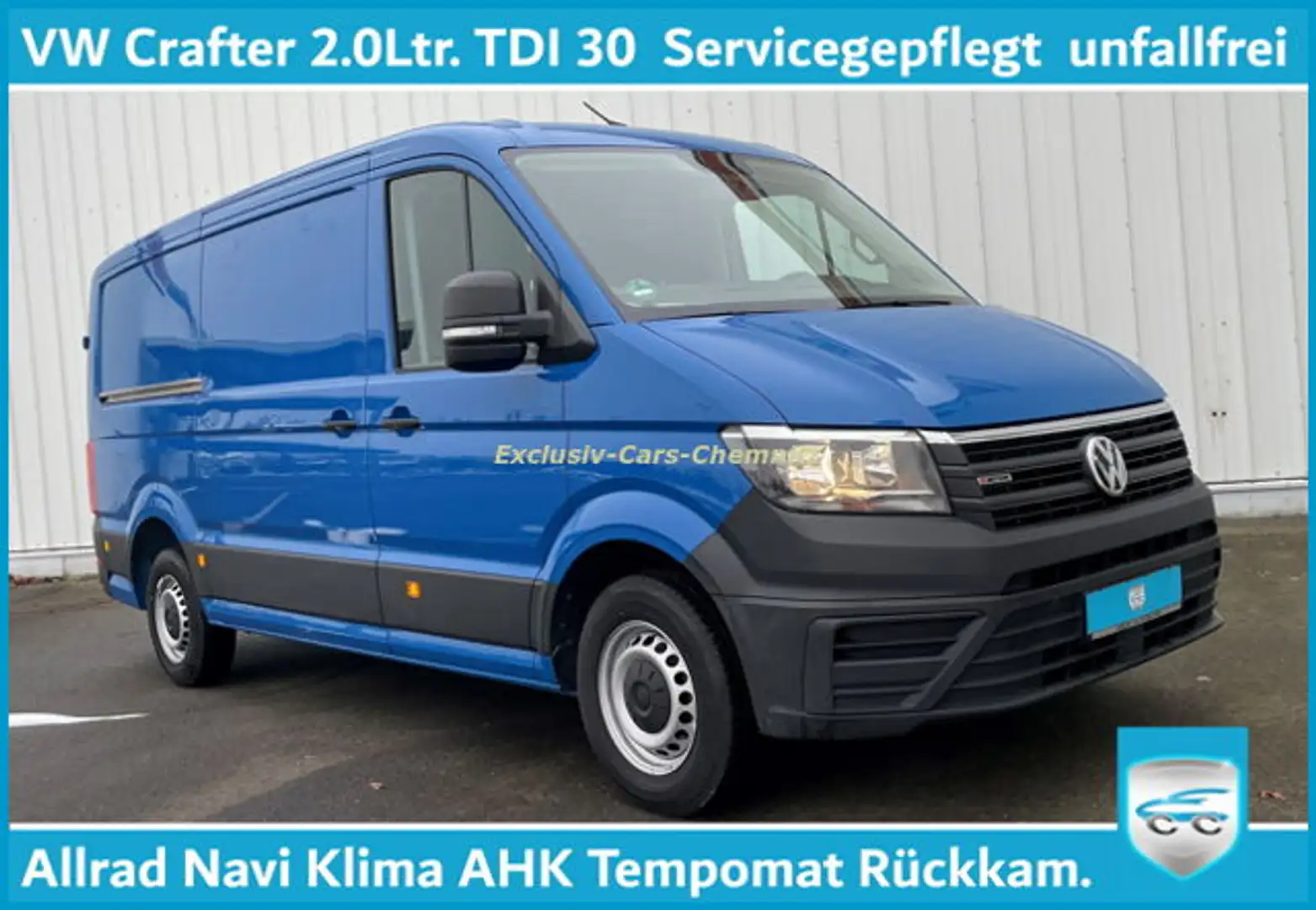 Volkswagen Crafter 4Motion 4x4 177PS AHK Navi Klima Tempo. Bleu - 1