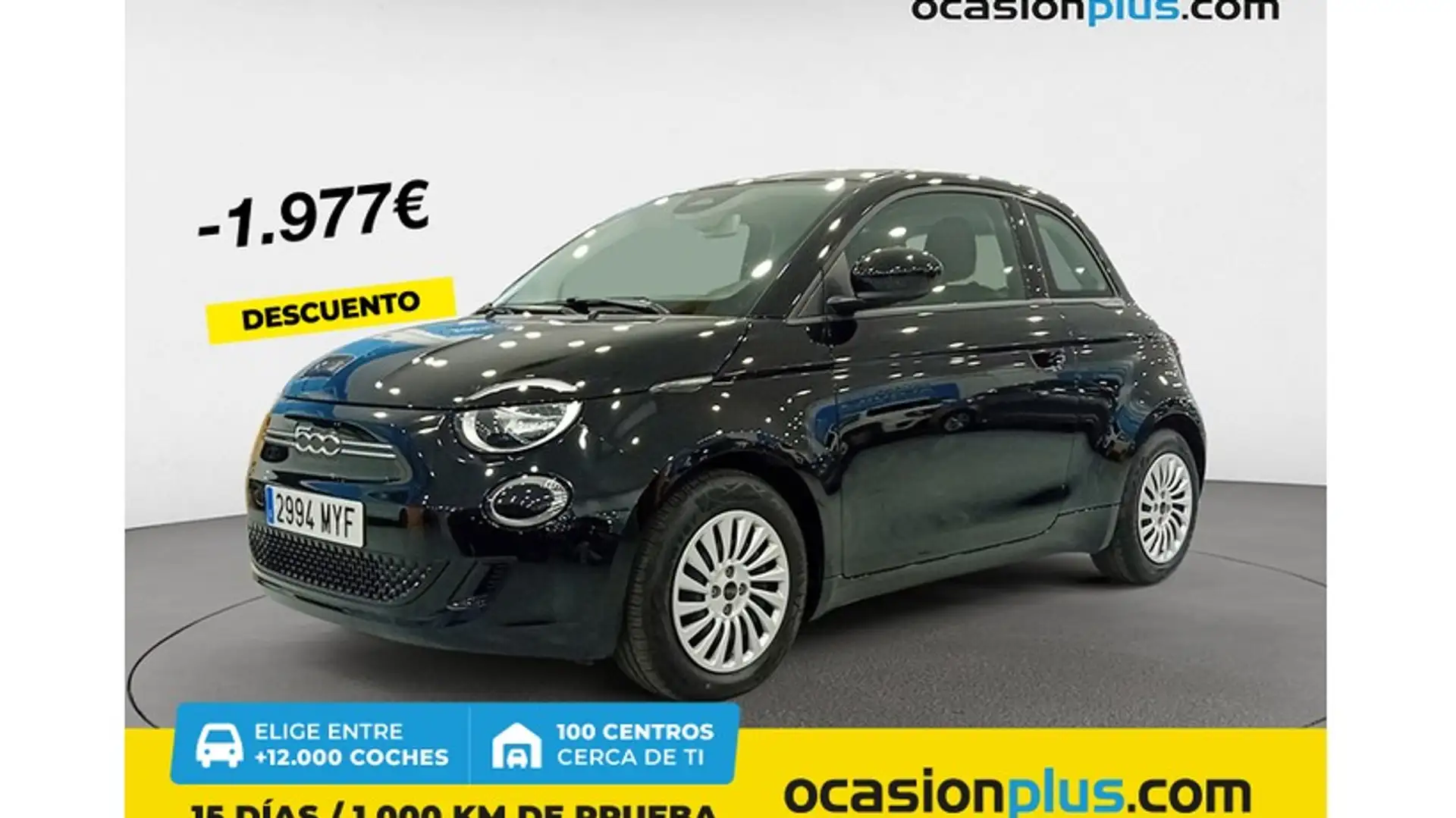 Fiat 500e 70Kw Action Negro - 1