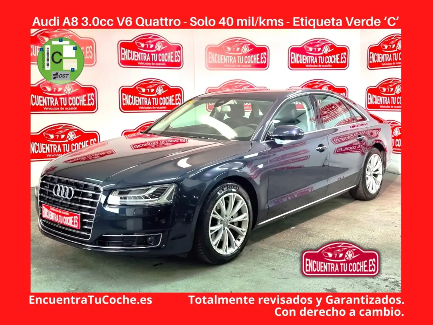 Audi A8 L 3.0TDI CD quattro Tiptronic Bleu - 1
