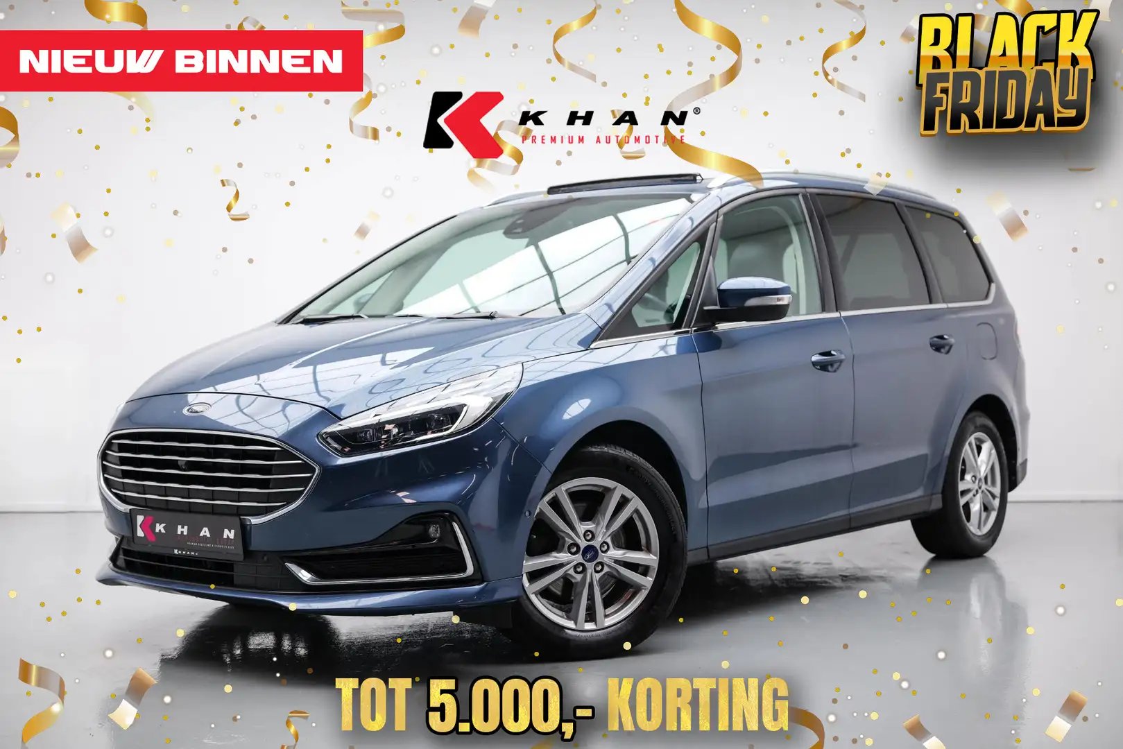 Ford Galaxy 2.5i HEV |7Pers|Pano|Stuurverwarm.|Camera| Bleu - 1