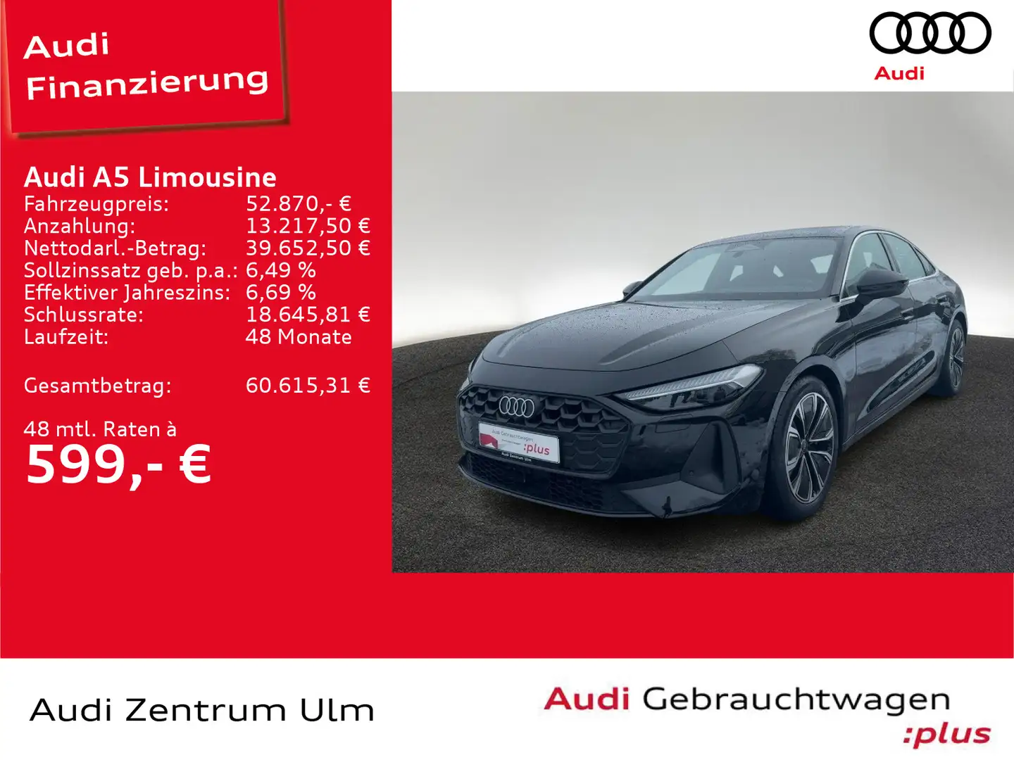 Audi A5 A5 Lim. TDI quattro TECH S line AHK STDHZ B&O 18 Schwarz - 1