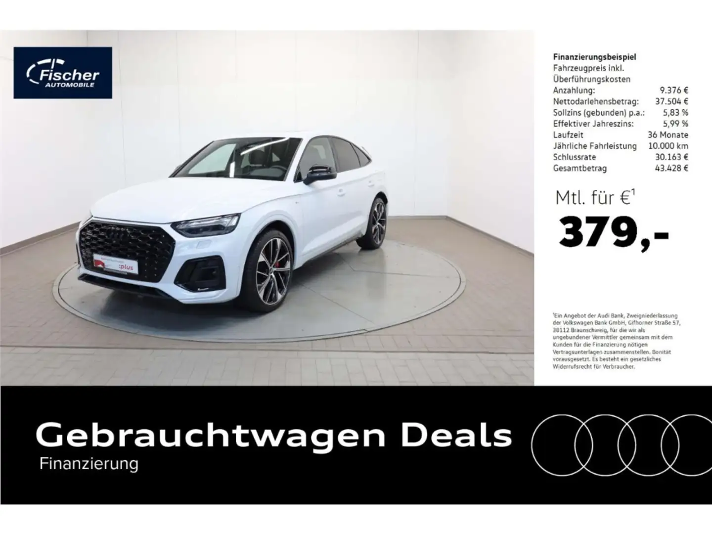 Audi Q5 Sportback 55 TFSI e quattro S line S-Tronic Bianco - 1